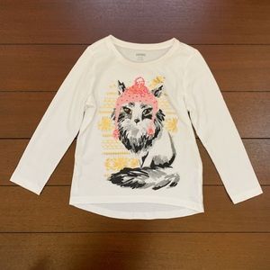 Gymboree Arctic Fox Sequined Long Sleeve Tee